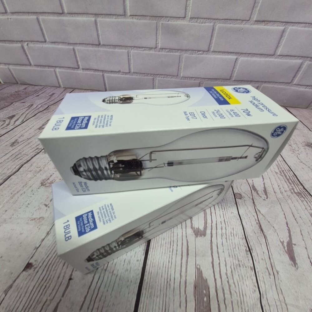 (2pk) GE Lucalox High Pressure Sodium Light Bulb 70W Medium Base E26 - Picture 9 of 9